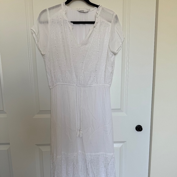 White Eyelet Maxi Dress - Picture 1 of 6